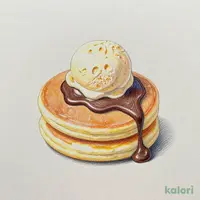 トラディショナル・ホットケーキ(バニラアイス＆チョコクリーム1枚)