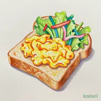 トースト&スクランブル(サラダ付き)