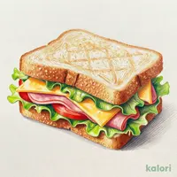 たっぷり野菜のハムチーズサンド(サラダ付き)