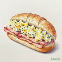 ハムと手作り特製たまご