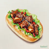 Beef Kalbi BBQ Koppe Bread