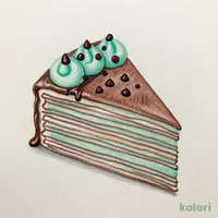 爽快チョコミントミルクレープ