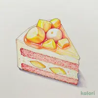 桃涼みケーキ（白桃＆黄桃）