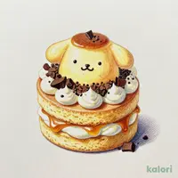 ポムポムプリンのプリン風ケーキ