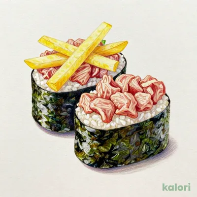 Tuna and Pickled Radish Gunkan Sushi