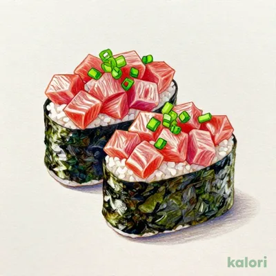 Tuna and Grated Yam Gunkan Sushi