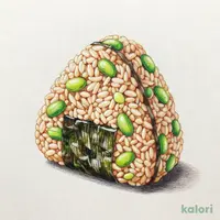 枝豆と塩昆布のおにぎり（もち麦入）