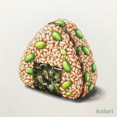 枝豆と塩昆布のおにぎり（もち麦入）