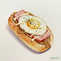 目玉焼き入り焼きそばパン