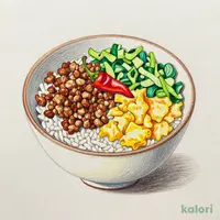 大豆のお肉　３色そぼろごはん