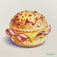もっちり食感のハムとゴーダチーズのパン