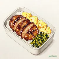 二色ごはんのチキンカツのっけ弁当