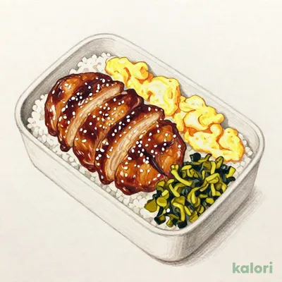 二色ごはんのチキンカツのっけ弁当