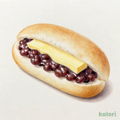 コッペパン（つぶあん＆マーガリン）大盛り