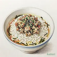 鯵のたたき香味和え だし茶漬け