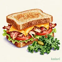 BBQ Chicken and Cheddar Cheese Sandwich