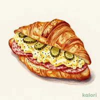たまごとサラミのクロワッサンサンド