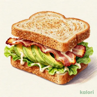 Avocado and Bacon Sandwich