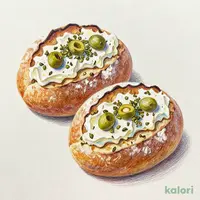 オリーブ＆レモンハーブとクリームチーズ