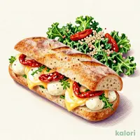 クラフトチーズのトリプルモッツァレラサンド （サンドイッチ＋ケールサラダ）