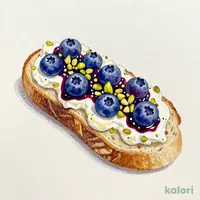 ブルーベリーリコッタトースト