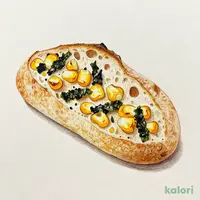 焼きもろこしとすじ青のりのチャバタ