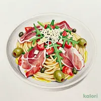 生ハムとトマトの冷製パスタ