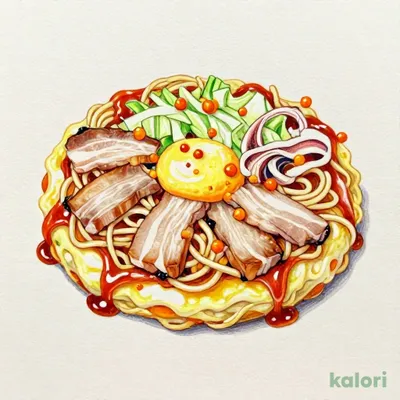 肉玉イカ天（お好み焼き）