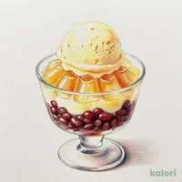 さつまいもアイスとあずきの白蜜ゼリー