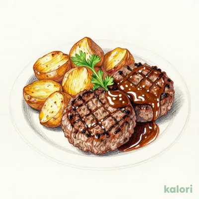 BEEFハンバーグステーキ[約200g]～選べるソース