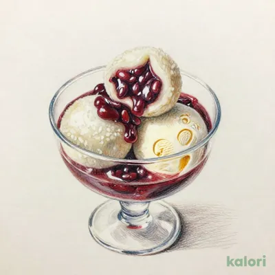 Shiratama Azuki (Rice Cake and Sweet Red Bean Dessert)