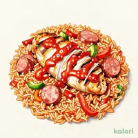 グリルチキンのジャンバラヤ