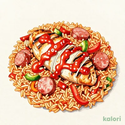 グリルチキンのジャンバラヤ