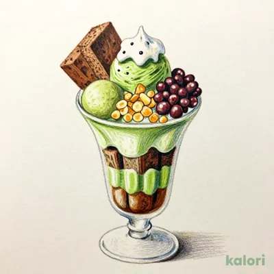 Matcha and Shiratama Mochi Brownie Sundae
