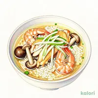 Shrimp and Steamed Chicken Soup Rice