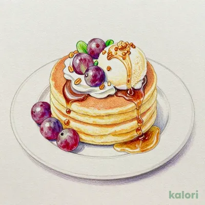 シャインマスカットのパンケーキ