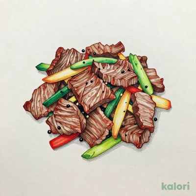 Stir-Fried Beef Fillet with Black Pepper
