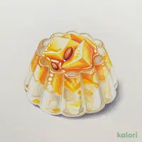 特製杏仁豆腐マンゴーソースがけ