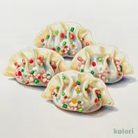 野菜と豚肉入り蒸し餃子