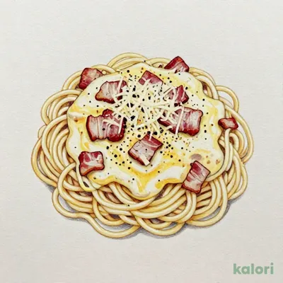 Kishimen Carbonara (Half Portion)