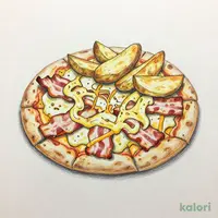 クリスピッツァバーガー ガーリックベーコンチーズ（サイド付き）