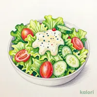 Green Salad with Thousand Island Dressing