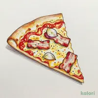 Garlic Master Pizza (L, Mille-Feuille Crust), 1 Slice