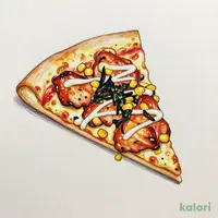 Charcoal Grilled Chicken Teriyaki Pizza (M, Cheese 'n Roll Crust, 1 Slice)