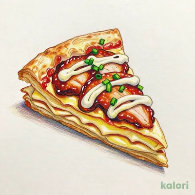 Charcoal Grilled Chicken Teriyaki Pizza (Medium, Mille-Feuille, 1 Slice)