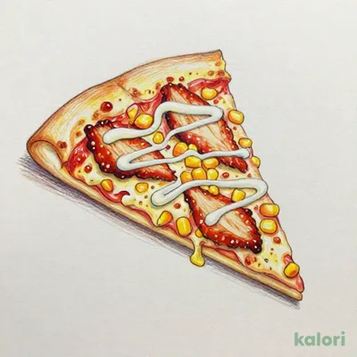 Charcoal Grilled Chicken Teriyaki Pizza (Small, Mille-Feuille, 1 Slice)