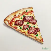 Korean Kalbi Pizza (M, Mille-Feuille Crust, 1 Slice)