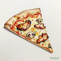 ごろごろローストチキンの濃厚マッシュルーム&ポルチーニソース(L・パンピザ・1ピース)