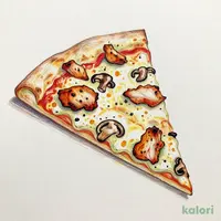 ごろごろローストチキンの濃厚マッシュルーム&ポルチーニソース(M・パンピザ・1ピース)