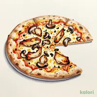 ごろごろローストチキンの濃厚マッシュルーム＆ポルチーニソース（S・パンピザ・1ピース）